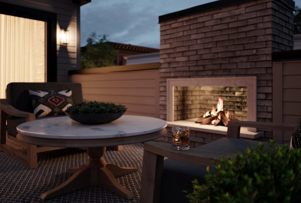 Fireplace on the rooftop