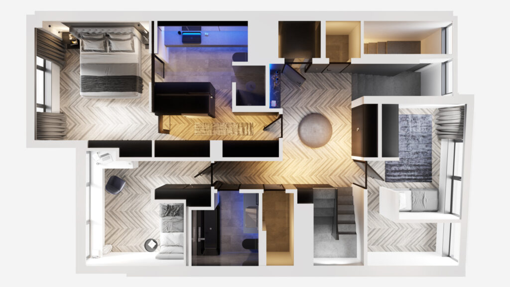 Floor plan of apartment