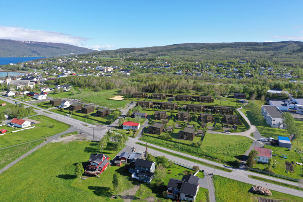 Aerial view of Norway city side