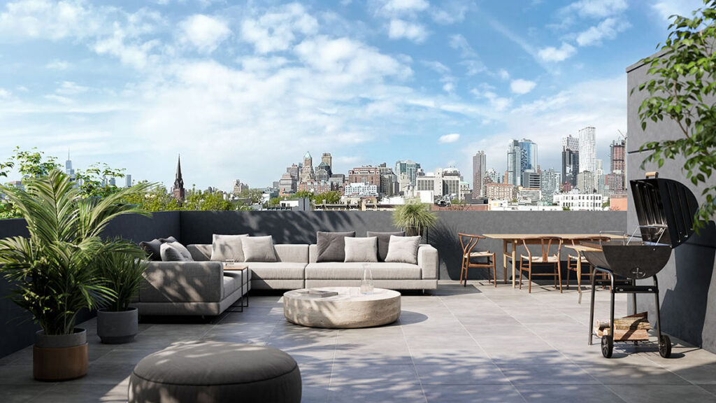 Rooftop 3D visualization with New York view