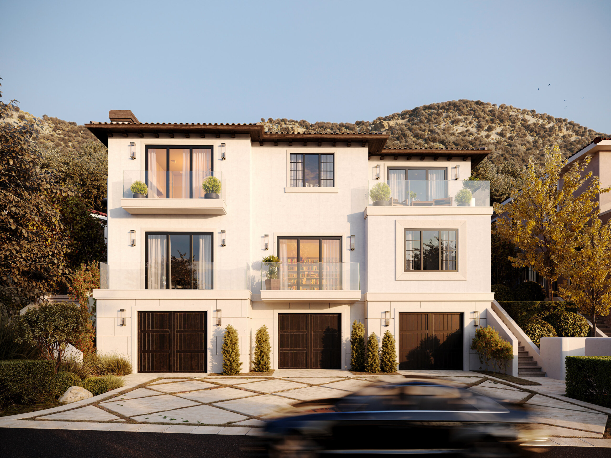 exterior rendering of house in sunlight