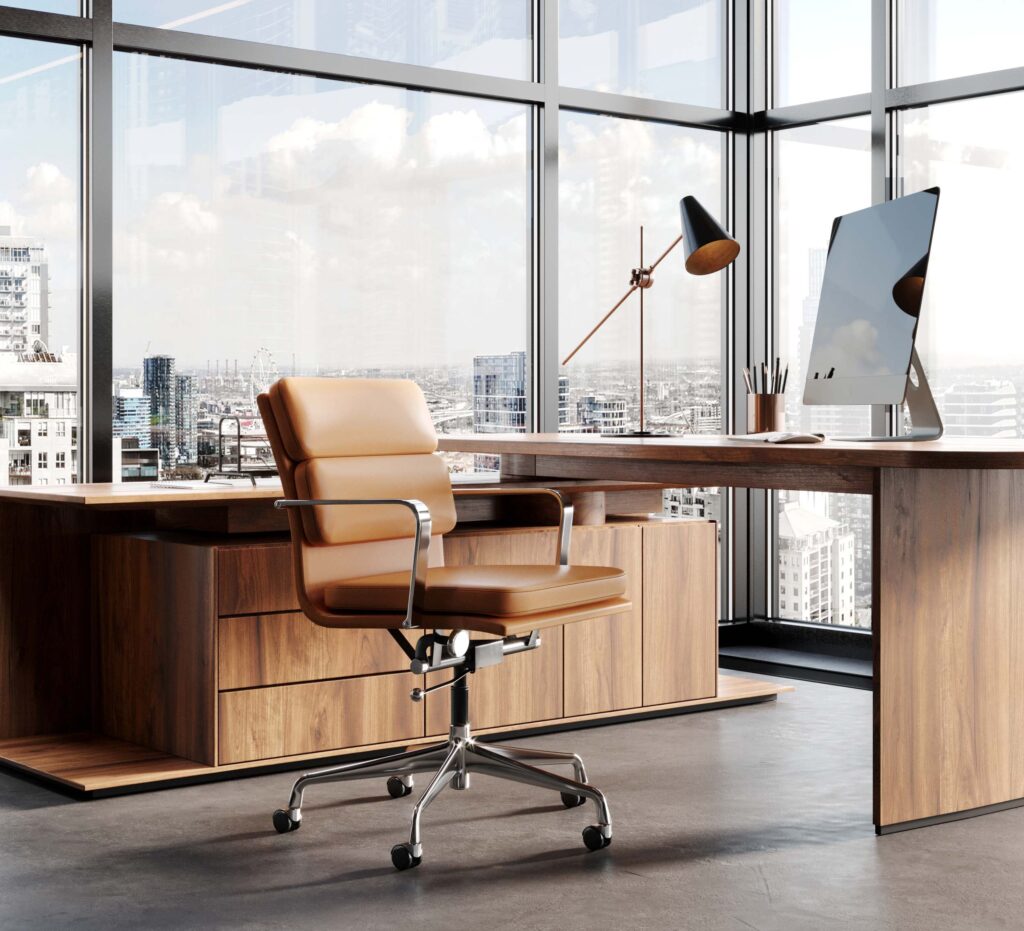 Rendu 3D de mobilier de bureau