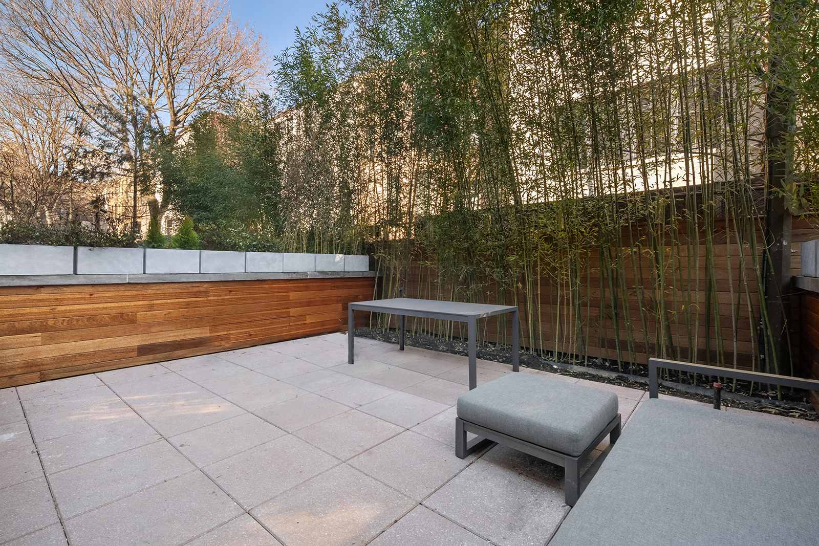 virtual staging rendering of terrace/photo before