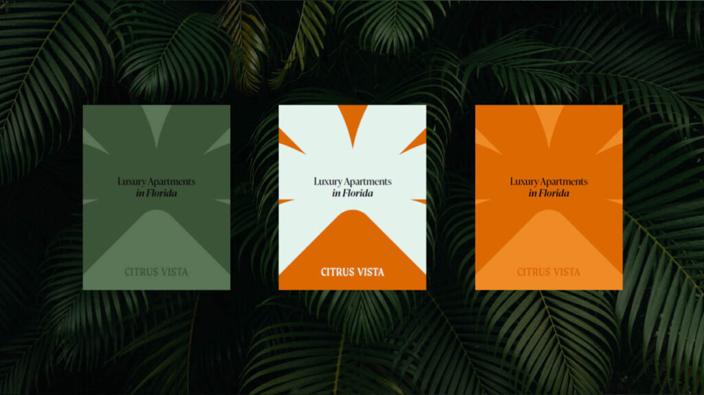 Couvertures de la charte graphique Citrus Vista avec ses variantes de couleur