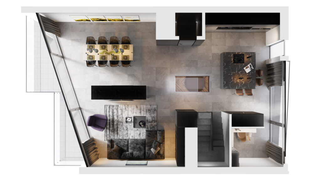 Floor plan of apartment
