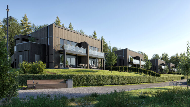 Cottages renders in countryside of Norway