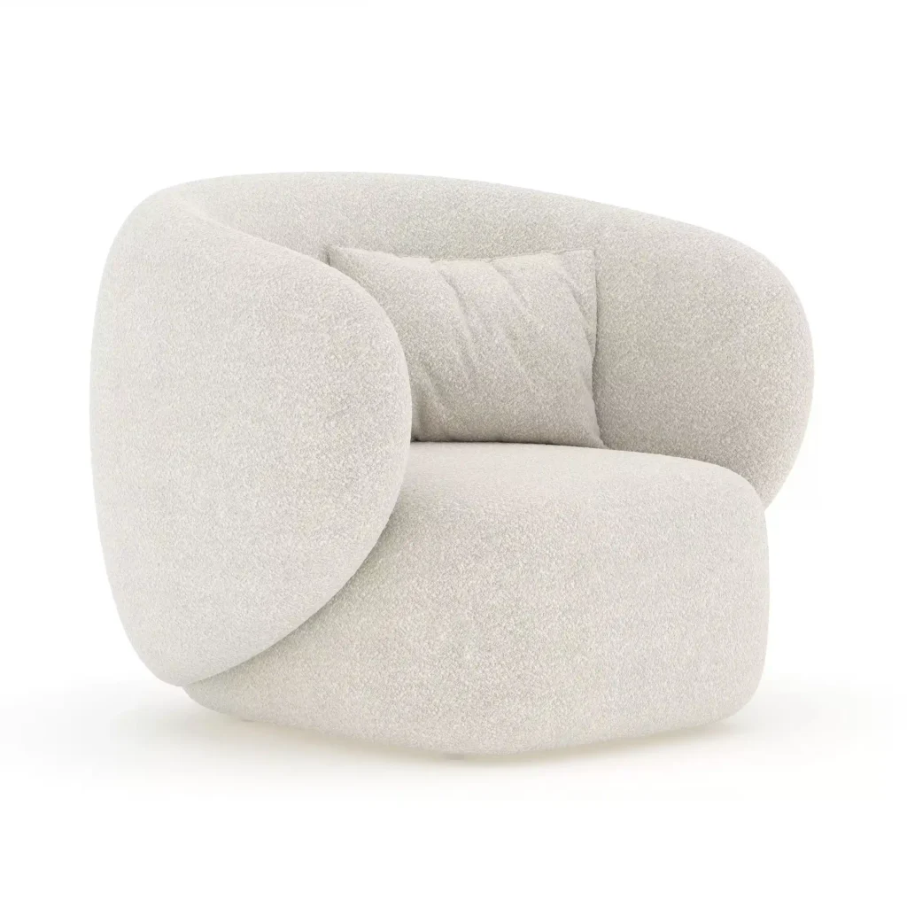Modélisation 3D d’un fauteuil blanc