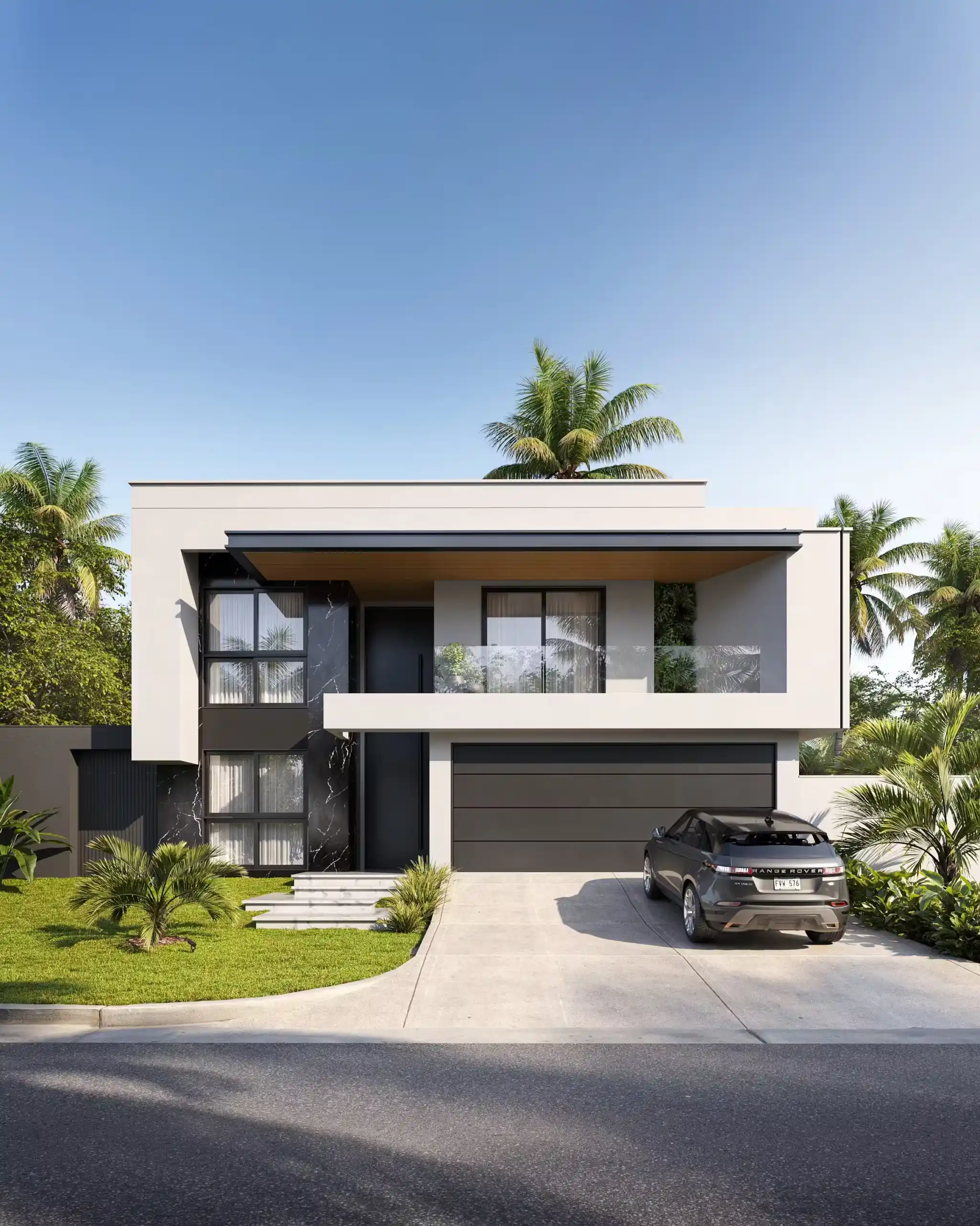 3D exterior visualization of the house
