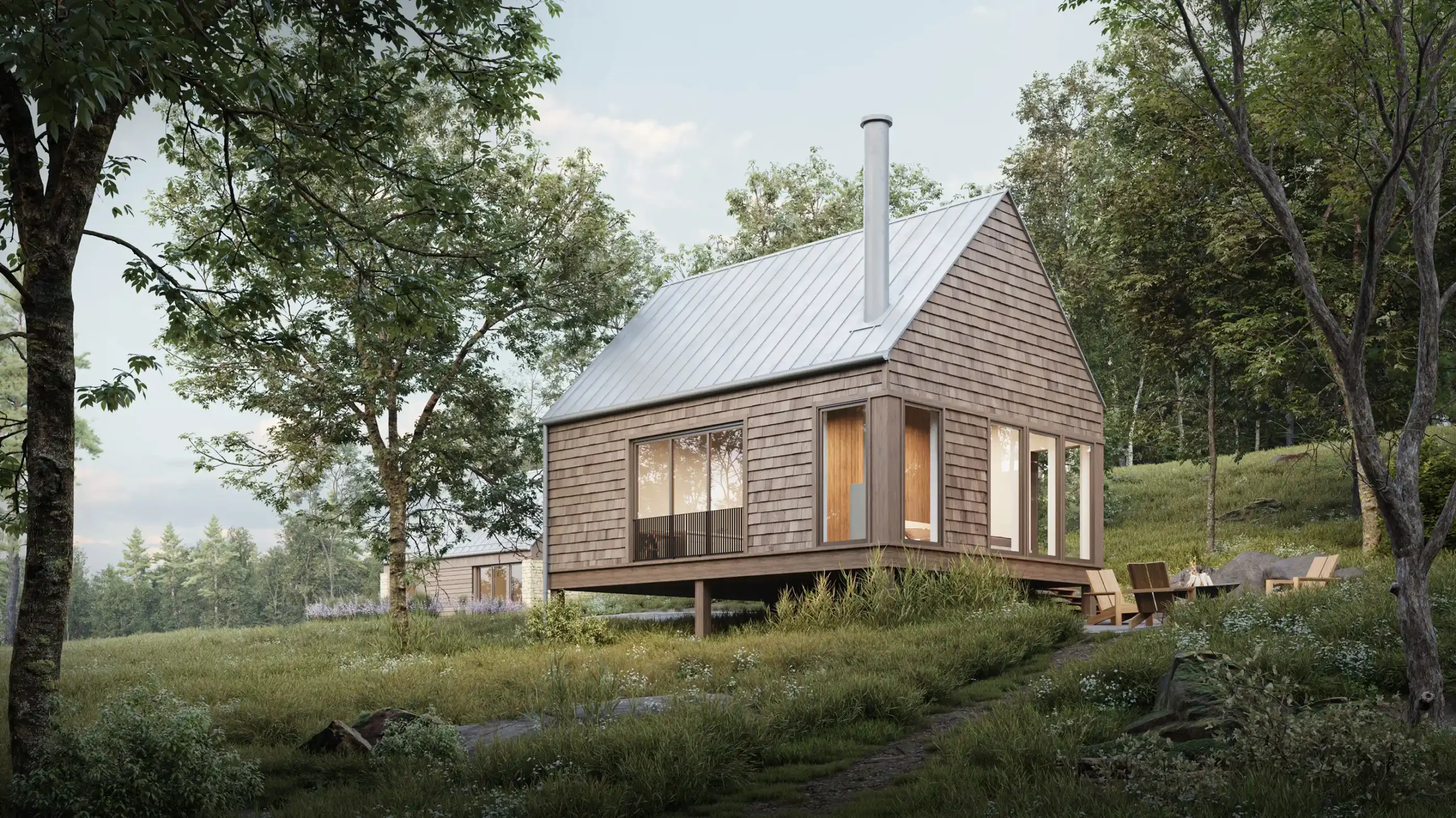 architectural rendering of the cottage in the woods 