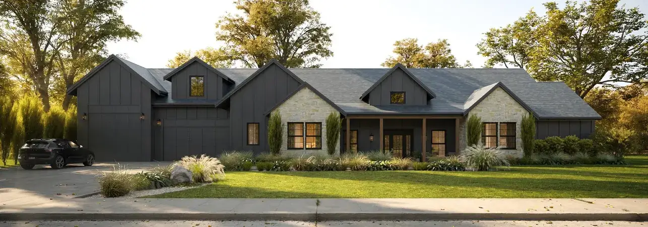 rendu 3D extérieur d’une maison individuelle moderne