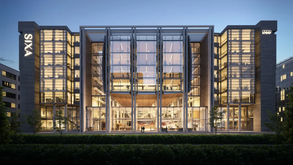 Rendu d’espaces de travail modernes pour SIXA à Oslo, conception Kappe