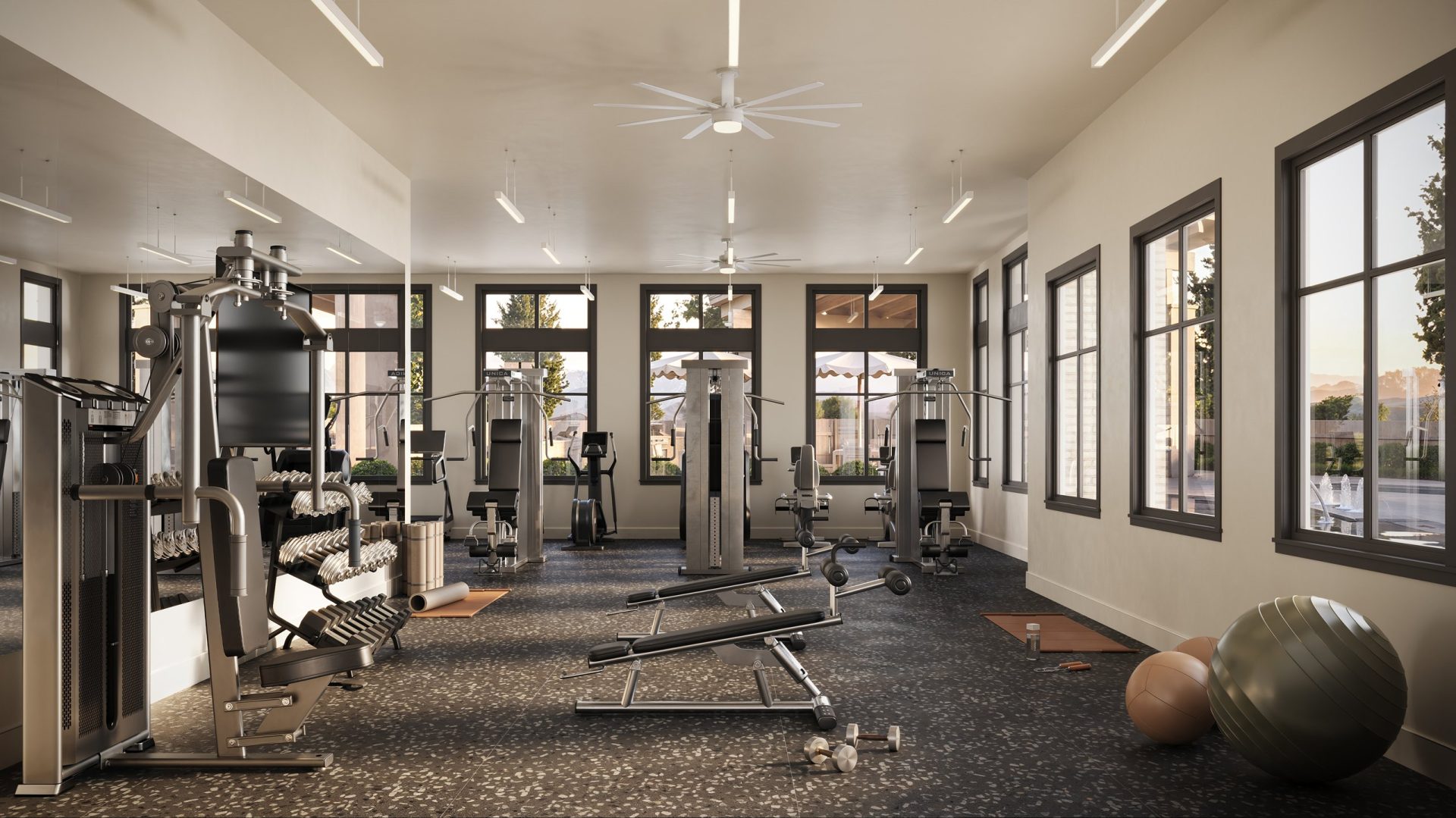 The Rowen fitness club, 3D rendering